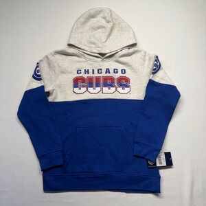 Chicago Cubs Hoodie Youth M 10-12 MLB Genuine Merchandise Pullover Blue NWT